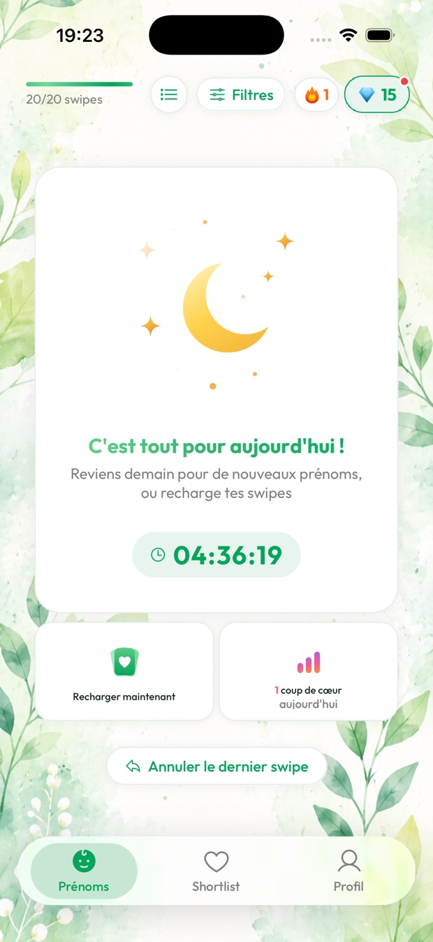 Série quotidienne et rappels